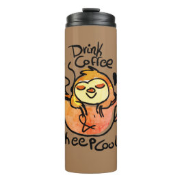 暖かい怠惰のコーヒー飲み物 タンブラー