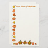 暖かい感謝祭の願い 便箋 (正面/裏面)