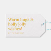 暖かい抱擁 | かわいいクリスマス ギフトタグ (正面(横))