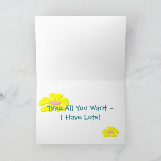 暖かい抱擁 カード (内部)