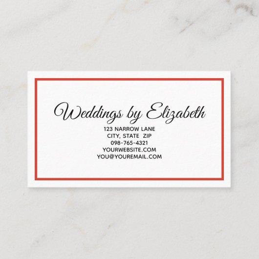 暖かい抽象芸術オレンジピンクウォーターカラーモノグラム 名刺 (裏面)