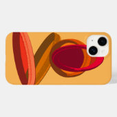 暖かい抽象芸術トリプルリングや輪・ミニマルモダンリスト Case-Mate iPhoneケース (裏面 (横))