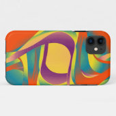 暖かい抽象芸術フラクタルレトロ Case-Mate iPhoneケース (裏面(横))