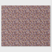 暖かい抽象芸術ブラシストロークのラッピング紙 ラッピングペーパー (フラット)