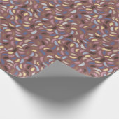 暖かい抽象芸術ブラシストロークのラッピング紙 ラッピングペーパー (角)