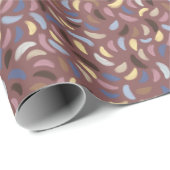 暖かい抽象芸術ブラシストロークのラッピング紙 ラッピングペーパー (ロールコーナー)