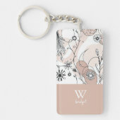 暖かい抽象芸術ボホミニマルスタイル キーホルダー (正面)