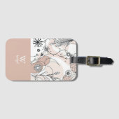 暖かい抽象芸術ボホミニマルスタイル ラゲッジタグ (正面横)