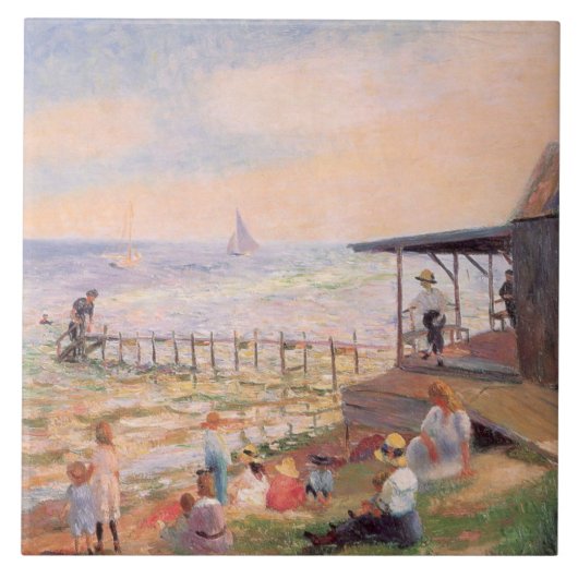 暖かい日のビーチ タイル (正面)