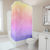 「暖かい日の出」抽象芸術シャワーカーテン シャワーカーテン (インサイチュ)