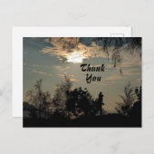 暖かい日没の景色の木ありがとうポストカード ポストカード (正面/裏面)