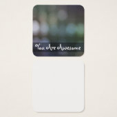 暖かい明るいパターン(の模様が)あるライト、《写真》ぼけ味フォトメッセージ (正面&裏面)