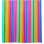 暖かい春ストライプ シャワーカーテン (正面)