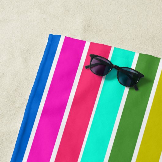 暖かい春ストライプ ビーチタオル (インサイチュ)