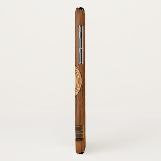 暖かい木製のアコースティックギターのiPhone Xの場合 Case-Mate iPhoneケース (裏面/左)