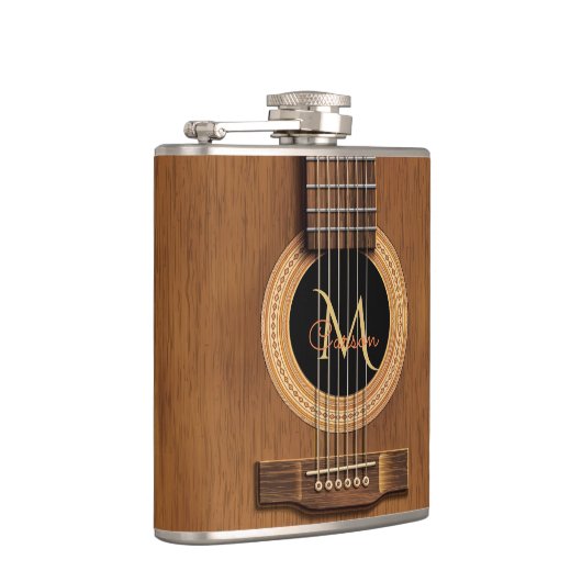 暖かい木製のアコースティックギター フラスク (右)