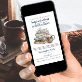 暖かい本の交換会 ジョーラボカフロードのホリデーパーティー 招待状