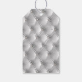 暖かい柔らかいグレーのフェイクビロード ギフトタグ (裏面)