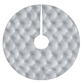 暖かい柔らかいグレーのフェイクビロード ブラッシュドポリエステルツリースカート (正面)