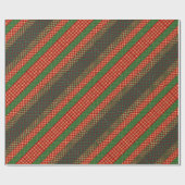 暖かい格子縞 ラッピングペーパー (フラット)