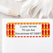 暖かい格子縞 ラベル (インサイチュ)