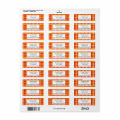 暖かい格子縞 ラベル (フルシート)