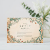 暖かい植物体結婚枠 出欠カード (スタンド正面)