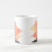 暖かい水の色とブルジュハリファイラストレーション コーヒーマグカップ (中央)