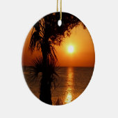 暖かい水上の日没 セラミックオーナメント (右)