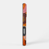 暖かい波:インパストカラーフロー iPhoneケース (右側面)