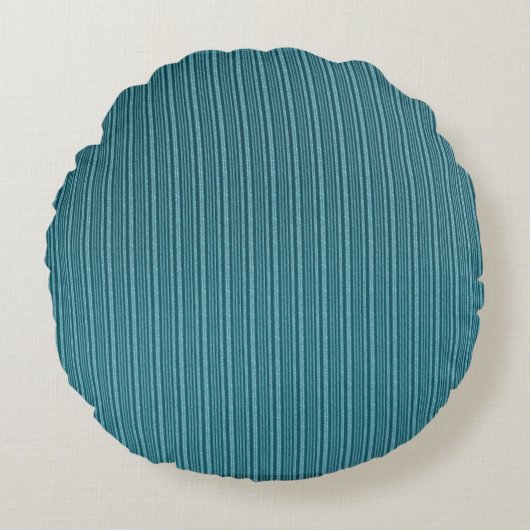 暖かい深い青の海事帯 ラウンドクッション (正面)