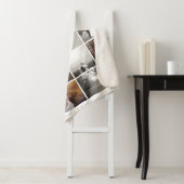 暖かい灰色のモダンなモノグラムの最小主義の写真のコラージュ シェルパブランケット (インサイチュ)