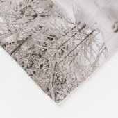 暖かい灰色のモダンなモノグラム4の写真のコラージュの結婚式 フリースブランケット (角)