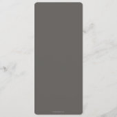 暖かい灰色の葉のモチーフ感謝祭フラット4コース メニュー (裏面)