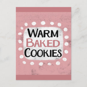 暖かい焼いたCookieはがき ポストカード