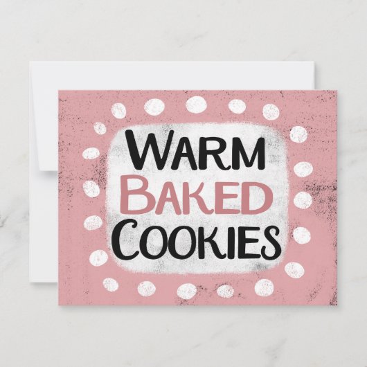 暖かい焼いたCookieグリーティングカード カード (正面)