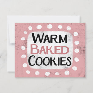 暖かい焼いたCookieグリーティングカード カード