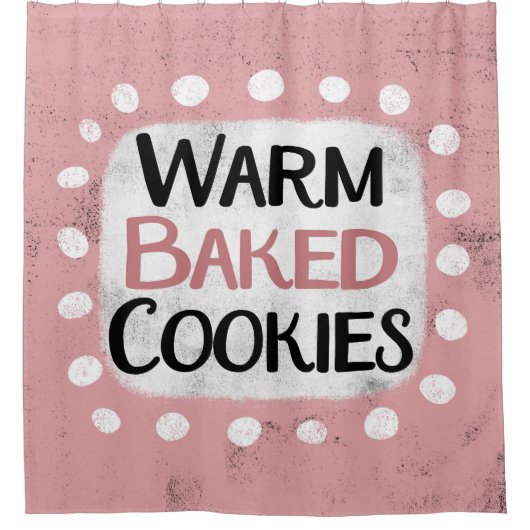 暖かい焼いたCookieシャワーカーテン シャワーカーテン (正面)