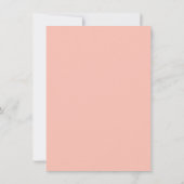 暖かい焼けオレンジのバーガンディ結婚フローラの写真 招待状 (裏面)