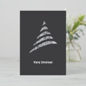 暖かい白い企業のクリスマスツリー 箔シーズンカード (立ち正面)
