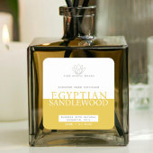 暖かい白檀イエローリードのディフューザー製品ラベル スクエアシール