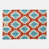 暖かい砂漠の夢の南西のパタ素朴ーン キッチンタオル (横)