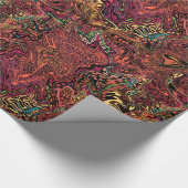 暖かい秋によって大理石模様をつけられる渦巻のギフト用包装紙 ラッピングペーパー (角)