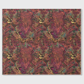 暖かい秋によって大理石模様をつけられる渦巻のギフト用包装紙 ラッピングペーパー (フラット)