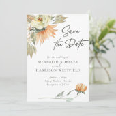 暖かい秋のひまわりテラコッタ結婚ズ セーブザデート (スタンド正面)