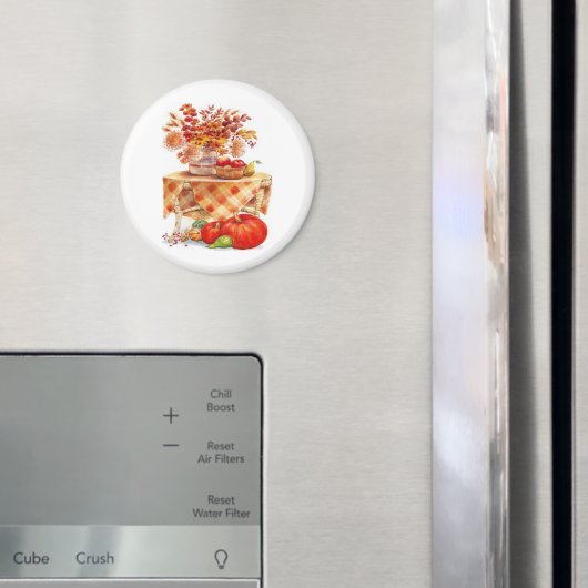 暖かい秋の収穫表の静止ライフ マグネット (インサイチュ (冷蔵庫))