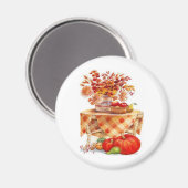 暖かい秋の収穫表の静止ライフ マグネット (正面/裏面)