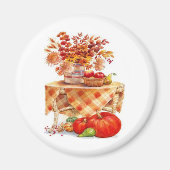 暖かい秋の収穫表の静止ライフ マグネット (正面)