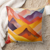 暖かい秋の山 クッション (ブランケット)