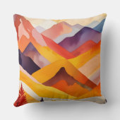 暖かい秋の山 クッション (裏面)